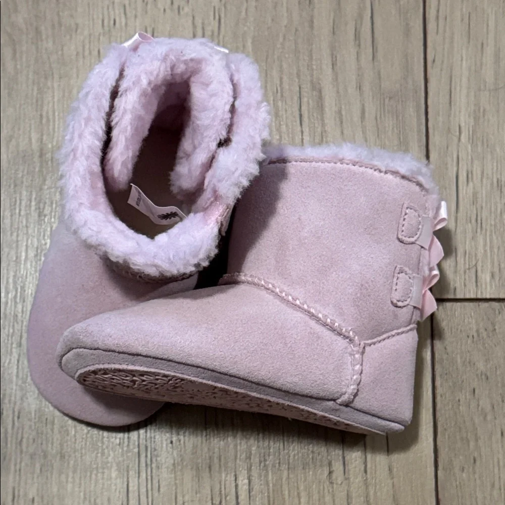 UGG Bailey Bow Pink Boots Kids 04/05
